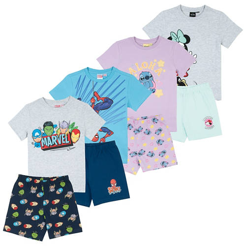 Gruppo 1, Pigiama corto per bambini con licenza, Minnie, grigio/turchese, 122/128