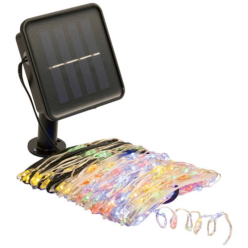 Vista frontale 1, Assortimento di luci solari, microfilo, colorato
