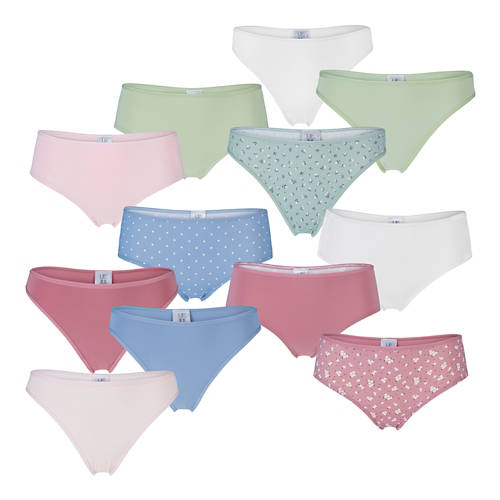 Gruppe 1, Damen-Slips, All-over-Print Blaue Punkte, M 40/42