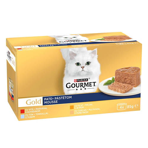 Csoport 1, Gourmet gold nedves macskaeledel, 4 darab