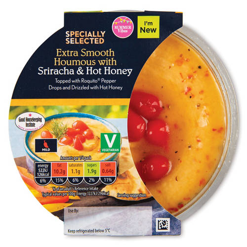 Extra Smooth Houmous With Sriracha and Hot Honey