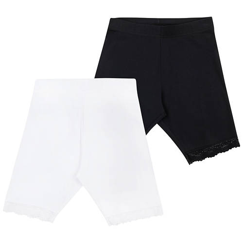 Vista frontale 1, Leggings da ciclista da donna, nero/bianco, M 40/42