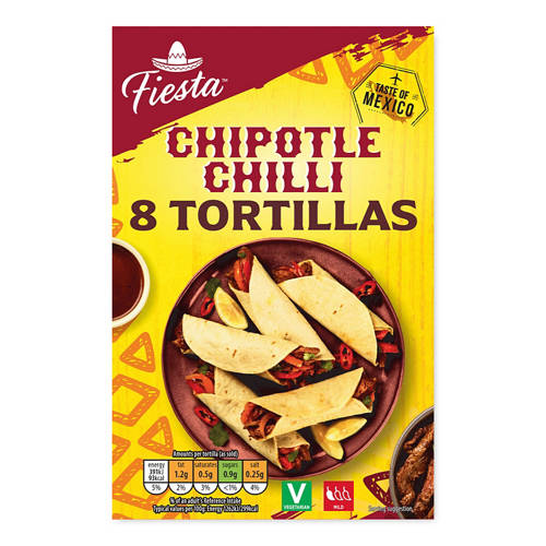 Front shot 1, Mini Chipotle and Corn Tortilla's Chipotle Chilli