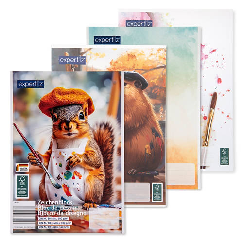 Gruppe 1, Schulhefte und Zeichenblöcke, A3 Capybara