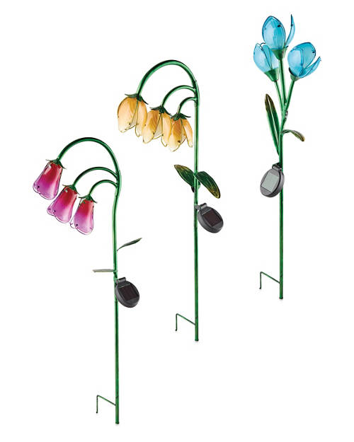 Group 1, Solar Glass Flower Stakelight