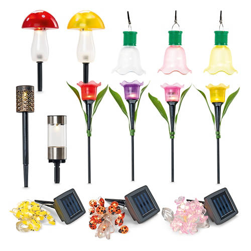 Gruppe 1, Solar LED Frühlingssortiment Solarpollerleuc, -