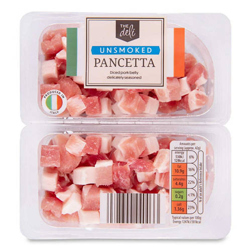 German Unsmoked Diced Pancetta