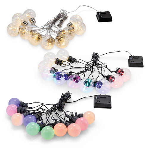 Groupe 1, Guirlande lumineuse festive, boules blanches