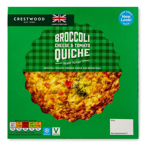 Brocolli Tomato & Cheese Quiche