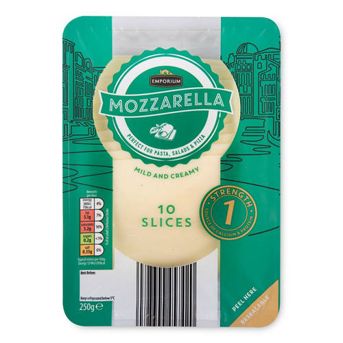 Mozzarella Cheese Slices 10 Pack