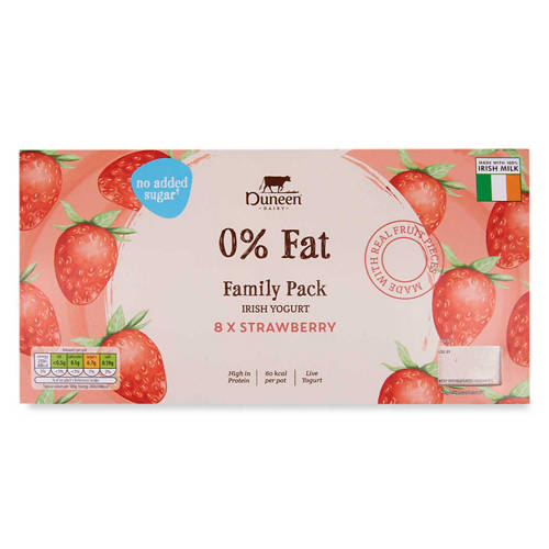 8 Pack Strawberry 0% Fat Fruit Yogurt