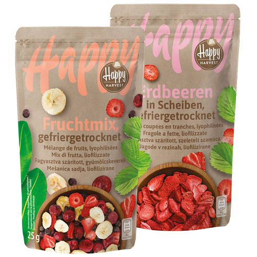 Gruppe 1, Getrocknete Früchte, Erdbeeren