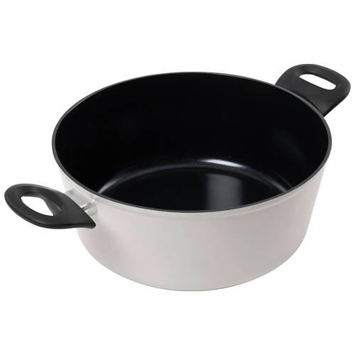 Vorderansicht 1, Keramik-Pfannen-Sortiment, 26 cm, Vorratstopf, Creme