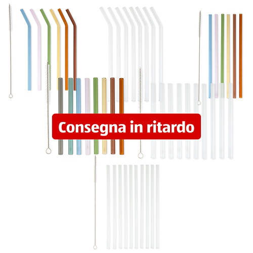 Gruppo 1, Cannucce in vetro, diritte Tras.