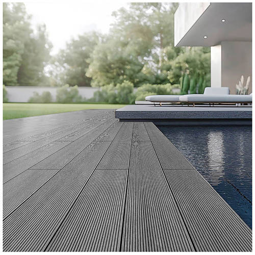 Lifestyle 3, Terrassendielen SAMANA hellgrau 10m²
