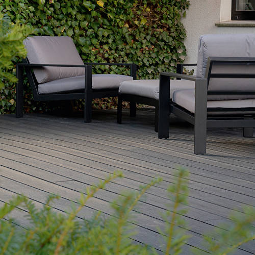 Lifestyle 2, Terrassendielen anthrazit 10m²