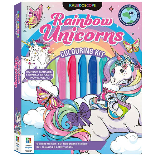 Vista frontale 1, Libro da colorare «Caleidoscopio», unicorni