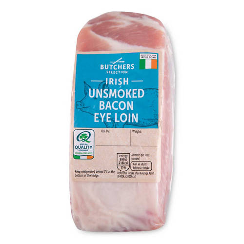 Unsmoked Bacon Eye Loin 500g