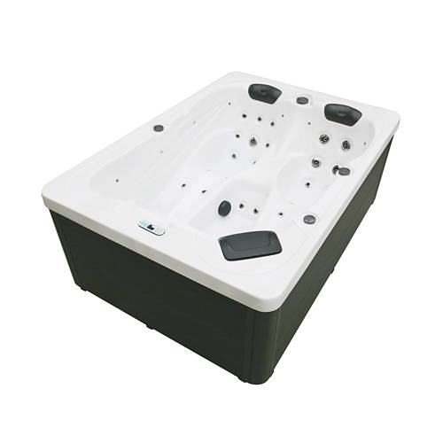 Vorderansicht 2, Outdoor Whirlpool White Marble Deluxe