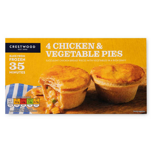 Chicken & Vegetable Pies 4 Pack