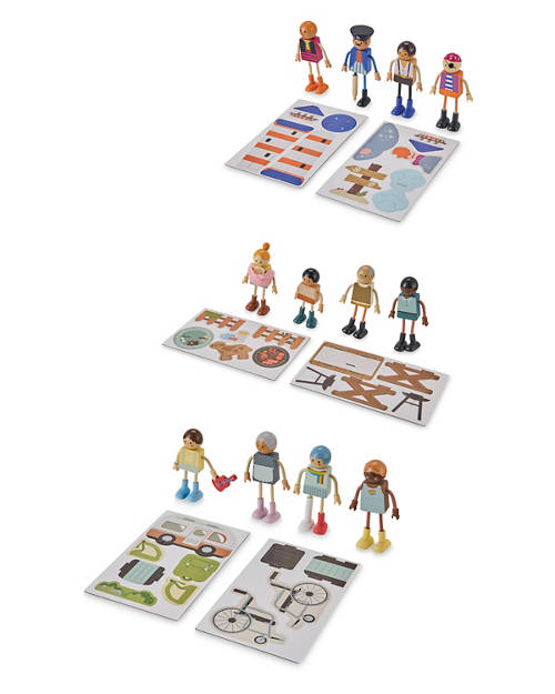 Group 1, Wooden Characters Family Set