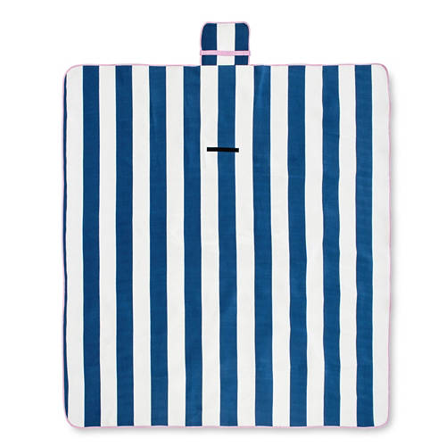 Vue de face 2, Couverture de pique-nique XXL, blanc/bleu