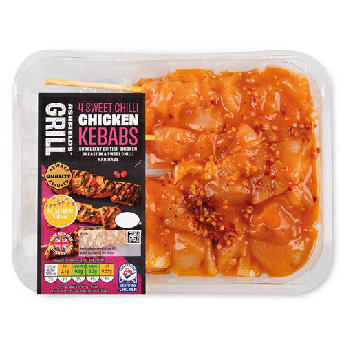 Sweet Chilli Chicken Kebabs 4 Pack