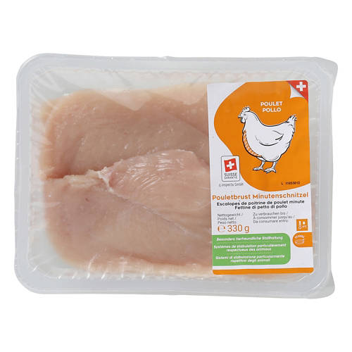 Vue de face 2, Escalope de poitrine de poulet minute