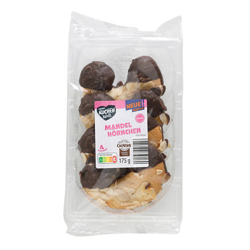 Vista frontale 1, Deliziosi dolcetti, cornetti alle mandorle