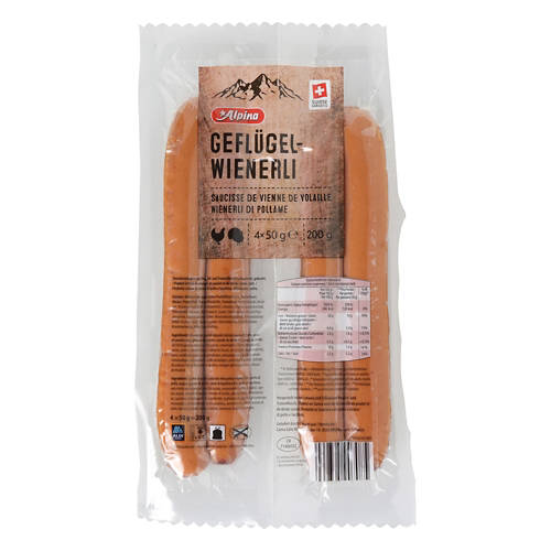 Vorderansicht 2, Wienerli, Geflügel