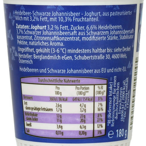 Details 1, Fruchtjoghurt, Heidelbeere