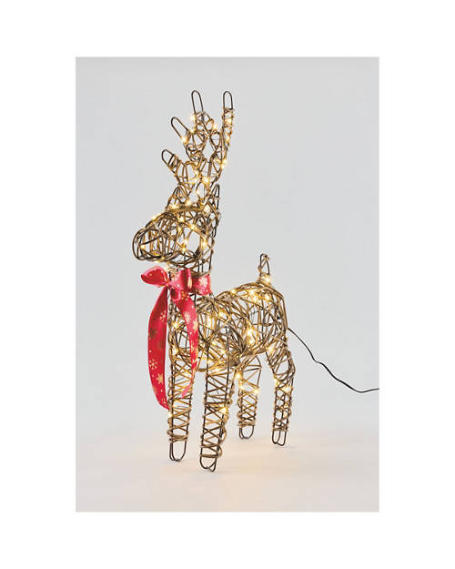 Details 1, LED Small Rattan Reindeer