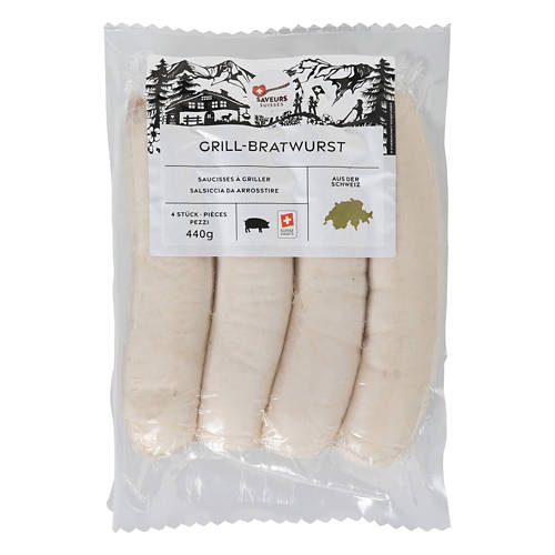 Vue de face 2, Saucisse à rôtir, saucisses à griller