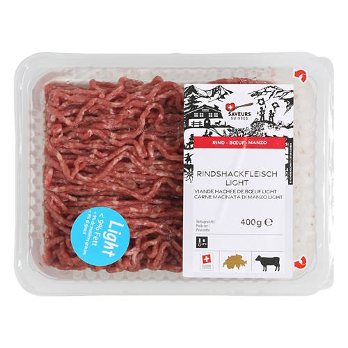 Vue de face 2, Viande hachée de bœuf, allégée