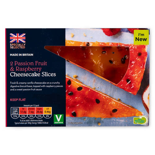 Passion Fruit & Raspberry Cheesecake Slices 2 Pack