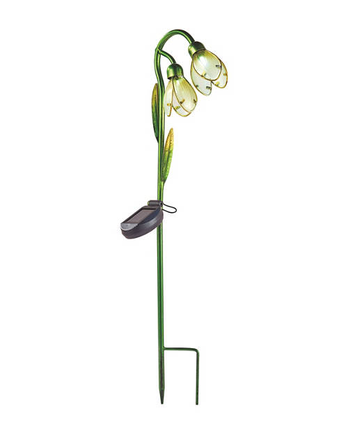 Solar Glass Flower Stake Product Image Front shot 01