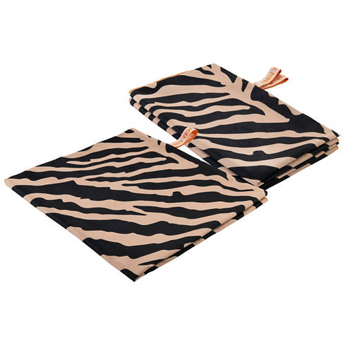 Groupe 1, Linge de plage, motif zèbre, beige, 170 x 190 cm