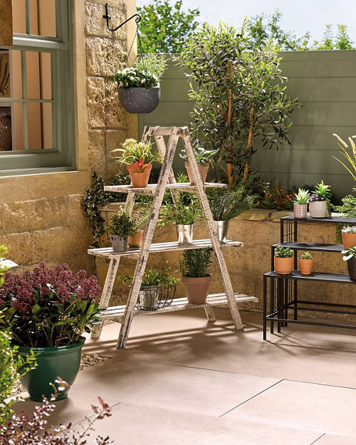 Lifestyle 1, Wooden Plant Ladder Stand