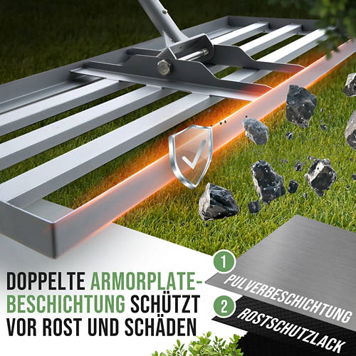 Lifestyle 1, Rasenrakel ergonomisch 80 x 30 cm