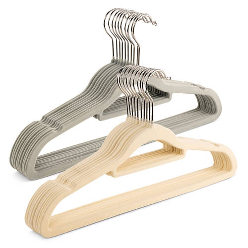 Gruppe 1, Kleiderbügel beflockt, Beige