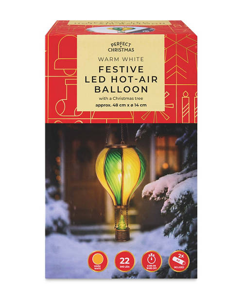 Front shot 2, Christmas Hot Air Balloon