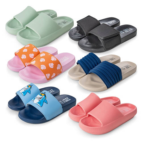 Gruppo 1, Ciabatte da bagno per bambini/donna/uomo, nero, 41