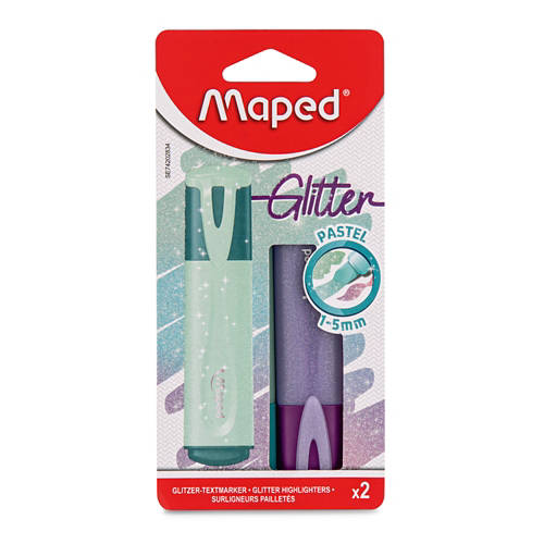 Vista frontale 2, Assortimento di colori, evidenziatori, pastelli