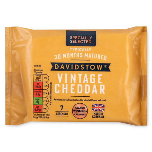 Typically 30 Months Matured Davidstow British Vintage Cheddar Cheese