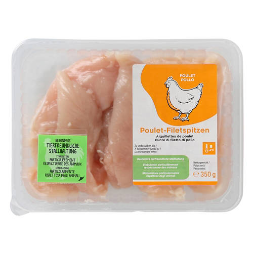 Vue de face 2, Aiguillettes de poulet, nature