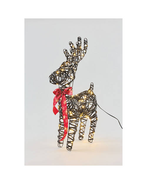Details 1, LED Small Rattan Reindeer