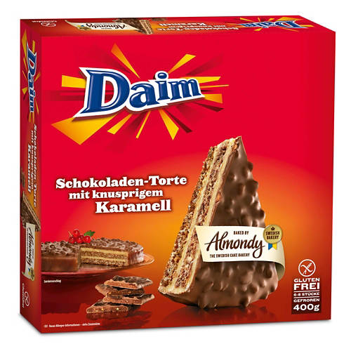 Vista frontale 1, Torta di marca senza glutine 400 g, Daim