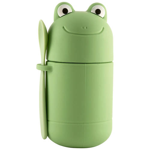 Vue de face 1, Gamme de produits design et de boissons, récipients, grenouille