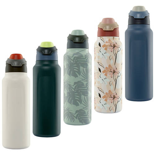 Gruppe 1, 'Sip your way'-Trinkflasche, Beige Blume