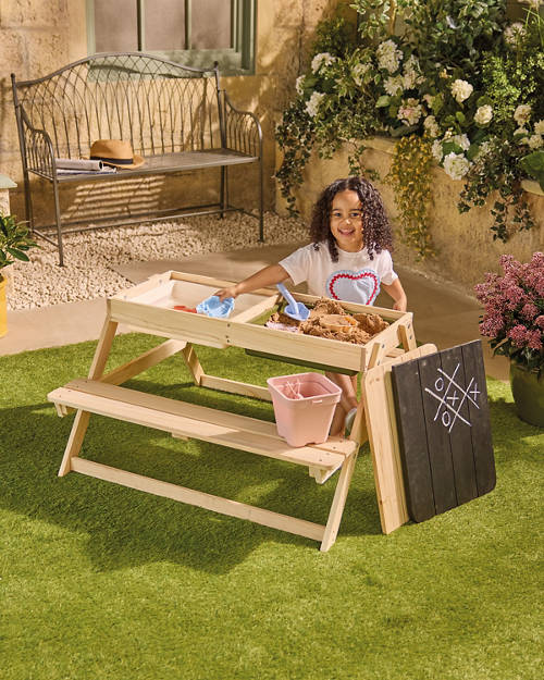 Lifestyle 1, Wooden Messy Play Picnic Bench